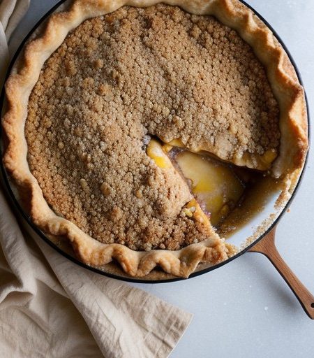 Peach Crumb Pie recipe image