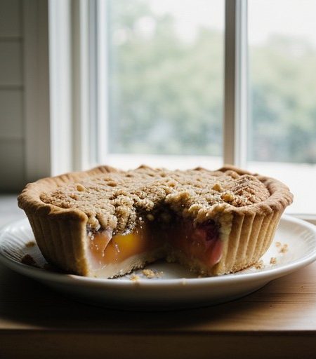 Peach Crumble Pie recipe image