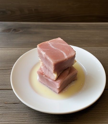 Peach Flavored Glazed Ham Cubes recipe image
