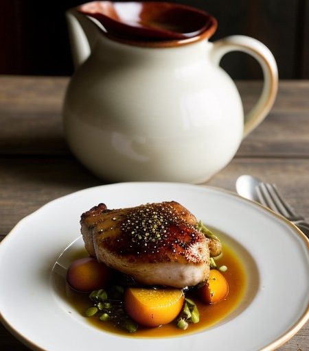Peach-Glazed Chicken Thighs recipe image