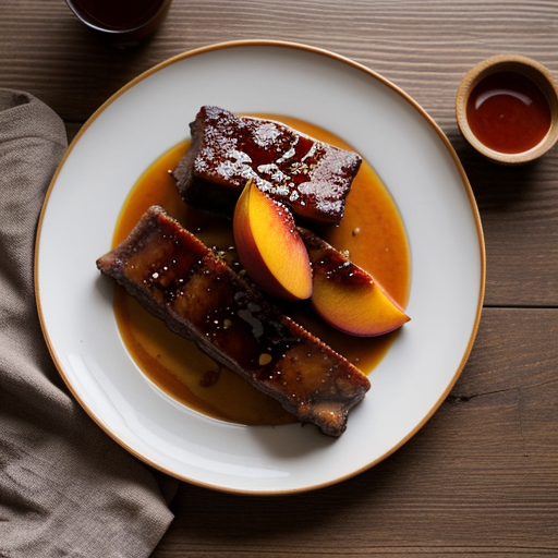Peach Glazed Spareribs recipe image