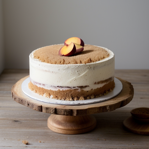 Peach Ice Cream Cake recipe image