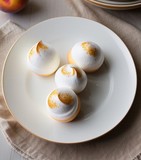 Peach Melba Meringues recipe image