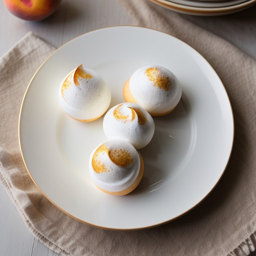 Peach Melba Meringues recipe image