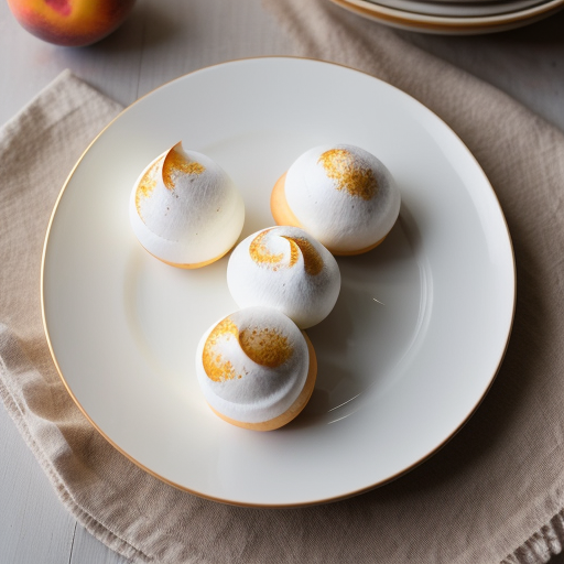 Peach Melba Meringues recipe image