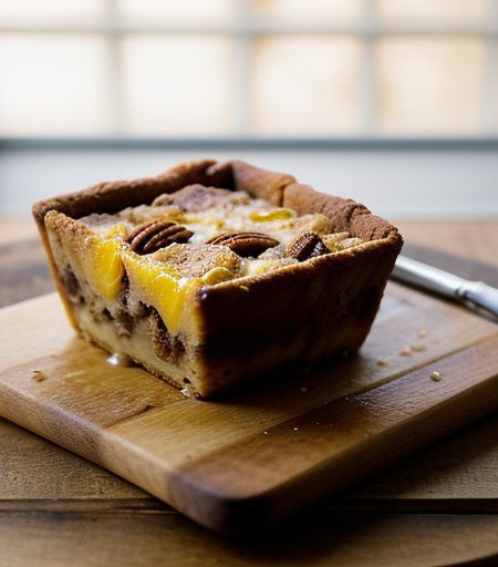 Peach & Pecan Bread Pudding recipe image