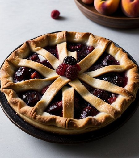 Peach Pie With Berry Jam - Bon Appetit recipe image