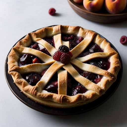 Peach Pie With Berry Jam - Bon Appetit recipe image