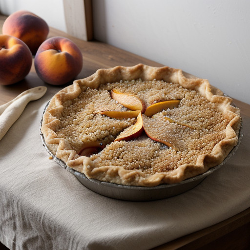 Peach Pie With Crumb Topping recipe image