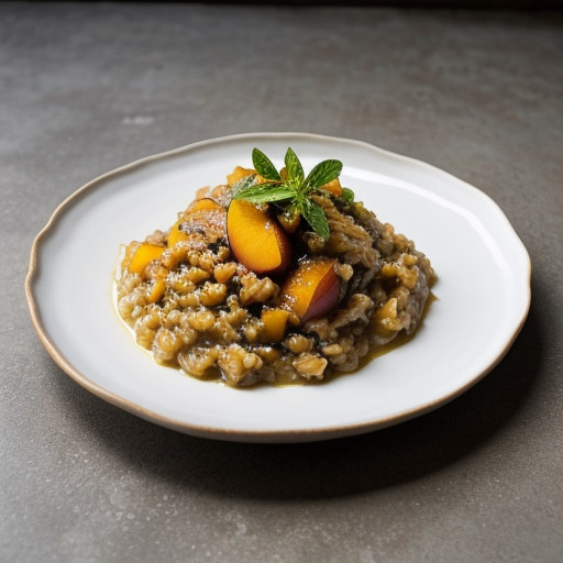 Peach & Raisin Risotto recipe image