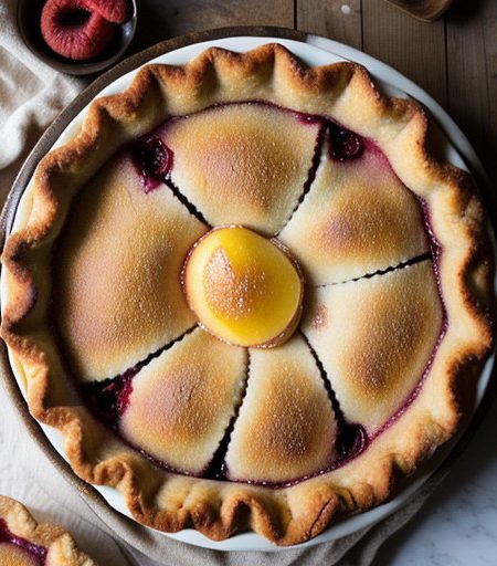 Peach-Raspberry Cobbler recipe image
