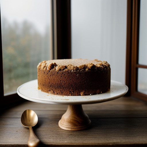 Peach Walnut Spice Cake recipe image