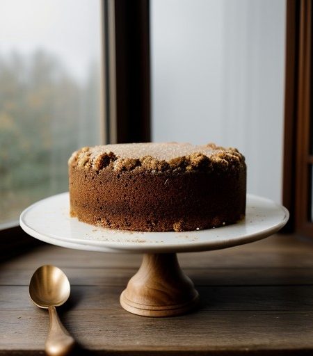 Peach Walnut Spice Cake recipe image