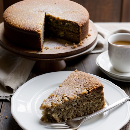 Peach Walnut Spice Cake recipe image