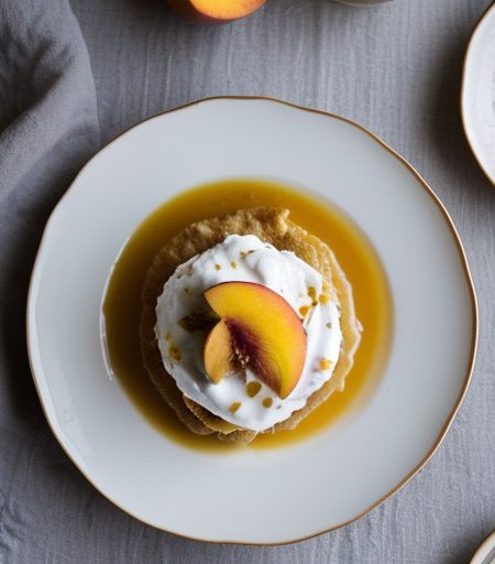 Peach & Yogurt Melba recipe image