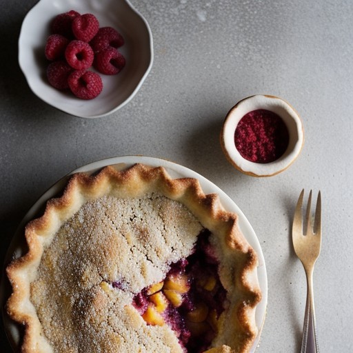 Peach and Raspberry Cobbler recipe image