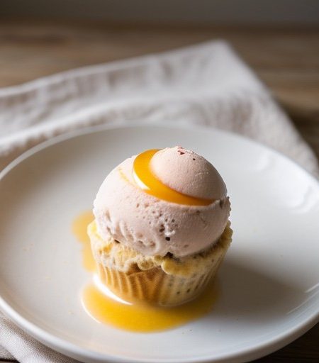 Peach or Nectarine Buttermilk Ice Cream recipe image