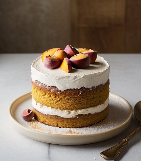 Peaches & Cream Cake recipe image
