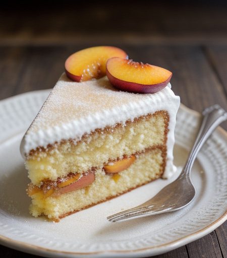 Peaches and Cream Cake recipe image