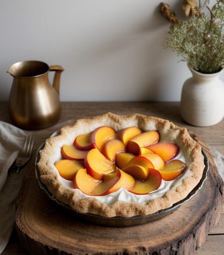 Peaches and Cream Pie recipe image