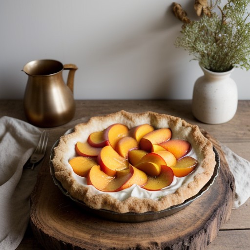 Peaches and Cream Pie recipe image