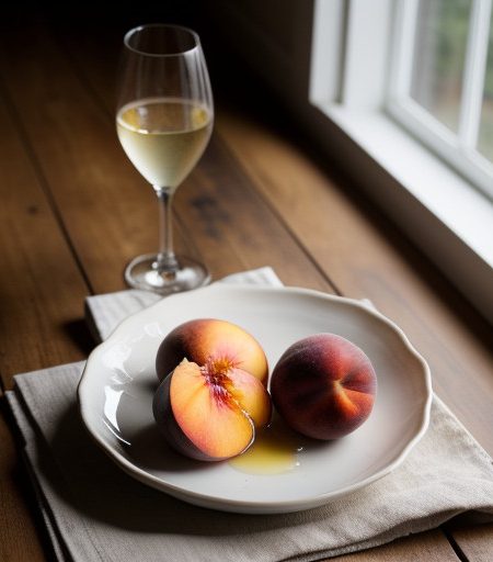Peaches in Wine recipe image