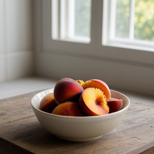 Peaches in Wine Sauce recipe image