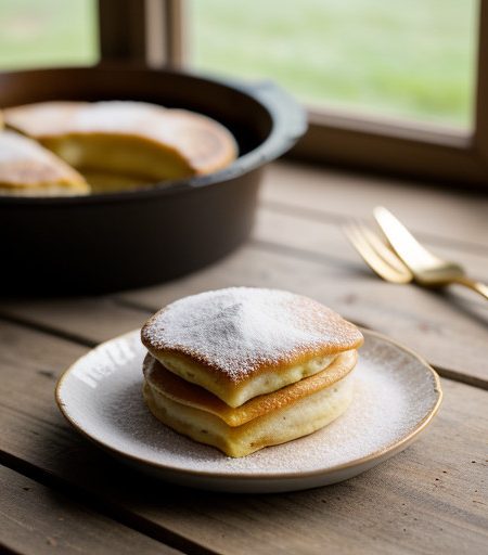 Peaches'n Crean Oven-Puffed Pancake recipe image