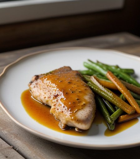 Peachy Honey Mustard Chicken recipe image