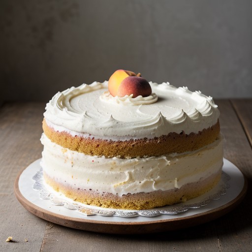 Peachy Ice Cream Crown Cake ** recipe image
