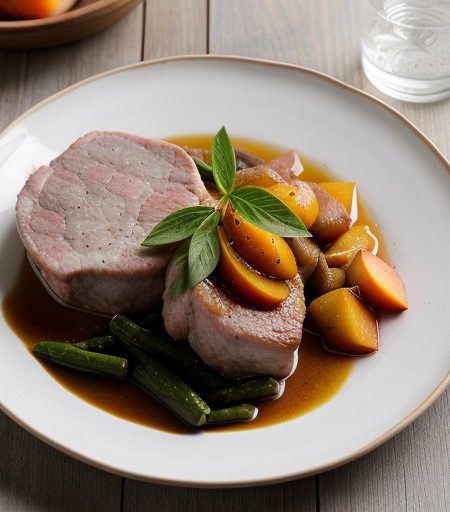 Peachy Pork Steaks recipe image