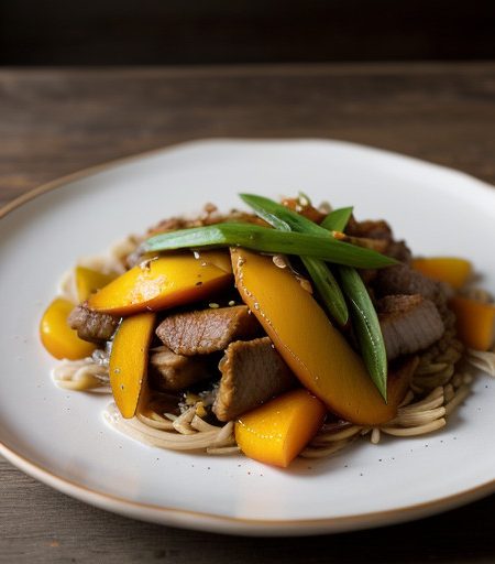 Peachy Pork Stir-Fry recipe image