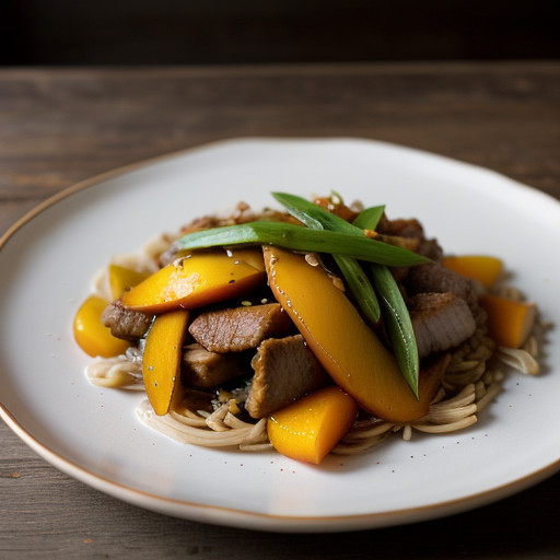 Peachy Pork Stir-Fry recipe image