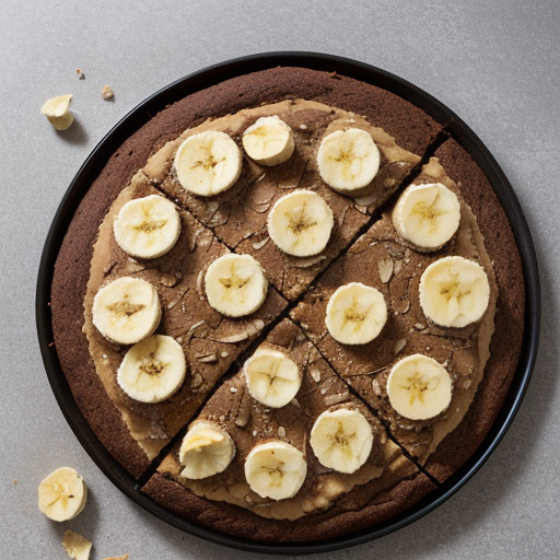 Peanut-Butter-Banana Brownie Pizza recipe image