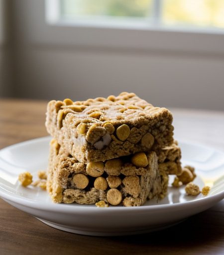 Peanut Butter Cereal Squares recipe image