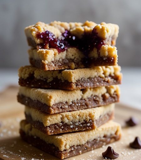 Peanut Butter Chips & Jelly Bars recipe image