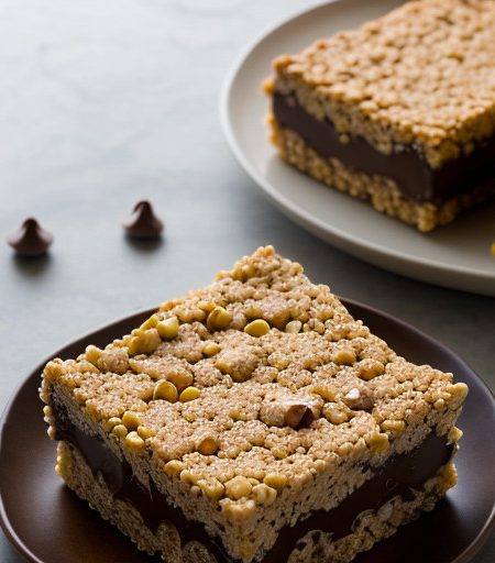 Peanut Butter Chocolate Rice Krispie Treats recipe image