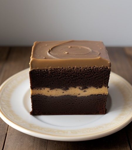 Peanut Butter - Fudge Marble Cake recipe image