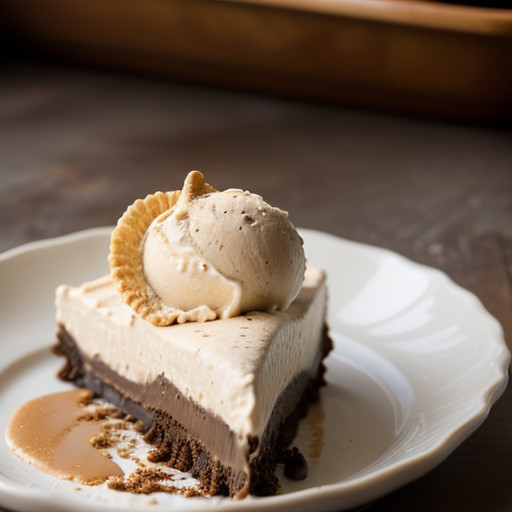 Peanut Butter Ice Cream Pie With Hot Fudge Sauce recipe image