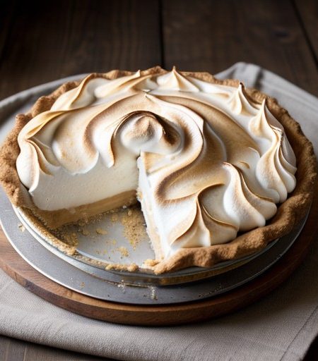 Peanut Butter Meringue Cream Pie recipe image