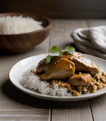 Peanut Chicken With Rice recipe image