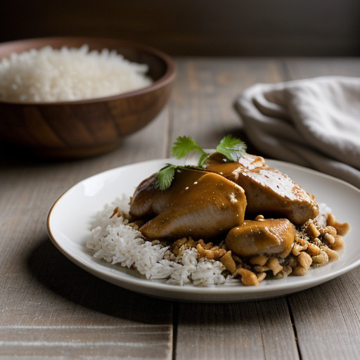 Peanut Chicken With Rice recipe image