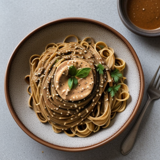 Peanut Sauce Over Pasta recipe image