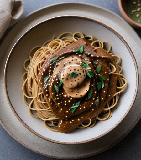 Peanut Sauce Over Pasta recipe image