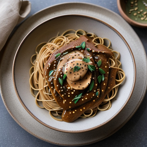 Peanut Sauce Over Pasta recipe image