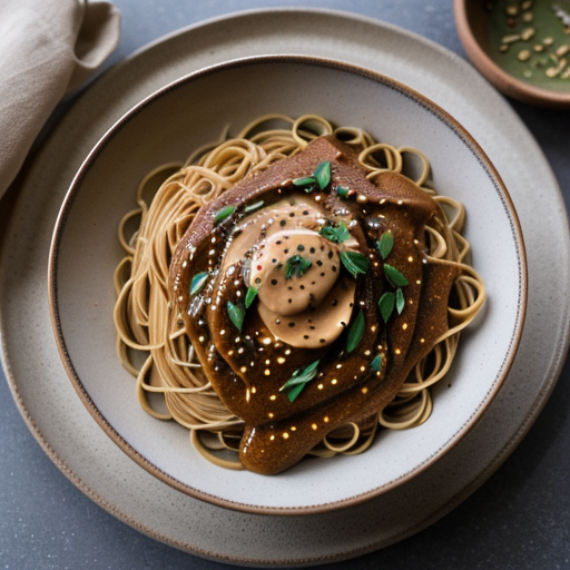 Peanut Sauce Over Pasta recipe image