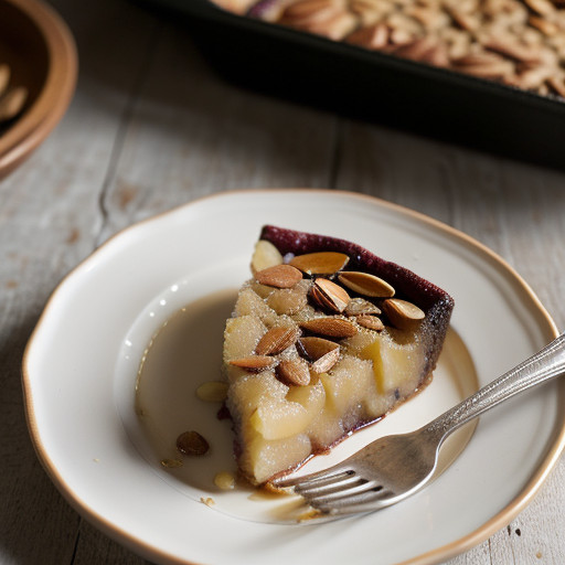 Pear Almond Clafouti With Red Wine Glaze recipe image