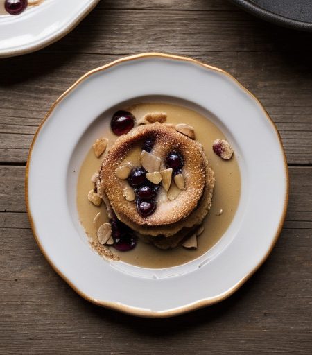 Pear Almond Clafouti With Red Wine Glaze recipe image