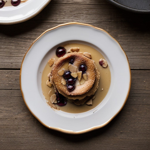 Pear Almond Clafouti With Red Wine Glaze recipe image