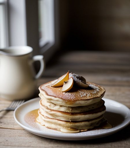 Pear & Almond Pancakes recipe image